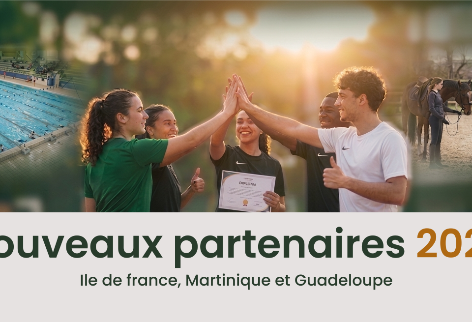 Article de Nuevo Sport & Loisir présentant ses nouveaux partenaires stratégiques en Île-de-France, Martinique et Guadeloupe. Découvrez les formations BPJEPS (Multi-Activités, Aquatique, Équitation, Sports de Contact), BTS Tourisme et Titre Professionnel Animateur de Loisir Tourisme (ALT) proposées dans des infrastructures d'excellence comme le Prisme à Bobigny, la Piscine Maurice Thorez à Montreuil, et les campus équestres en Île-de-France. Une opportunité unique pour se former aux métiers du sport et du tourisme.