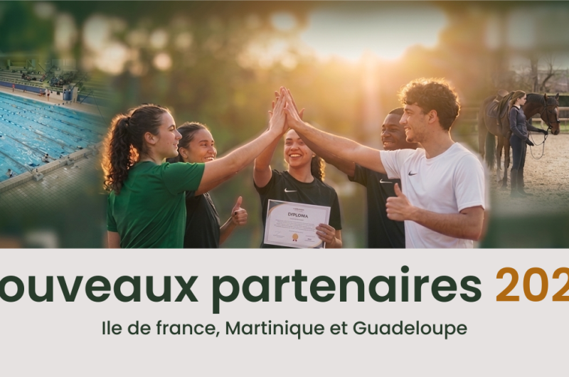 Article de Nuevo Sport & Loisir présentant ses nouveaux partenaires stratégiques en Île-de-France, Martinique et Guadeloupe. Découvrez les formations BPJEPS (Multi-Activités, Aquatique, Équitation, Sports de Contact), BTS Tourisme et Titre Professionnel Animateur de Loisir Tourisme (ALT) proposées dans des infrastructures d'excellence comme le Prisme à Bobigny, la Piscine Maurice Thorez à Montreuil, et les campus équestres en Île-de-France. Une opportunité unique pour se former aux métiers du sport et du tourisme.
